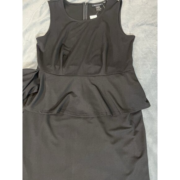 Ashley Stewart Asymmetric Peplum Black Dress - Picture 11 of 16